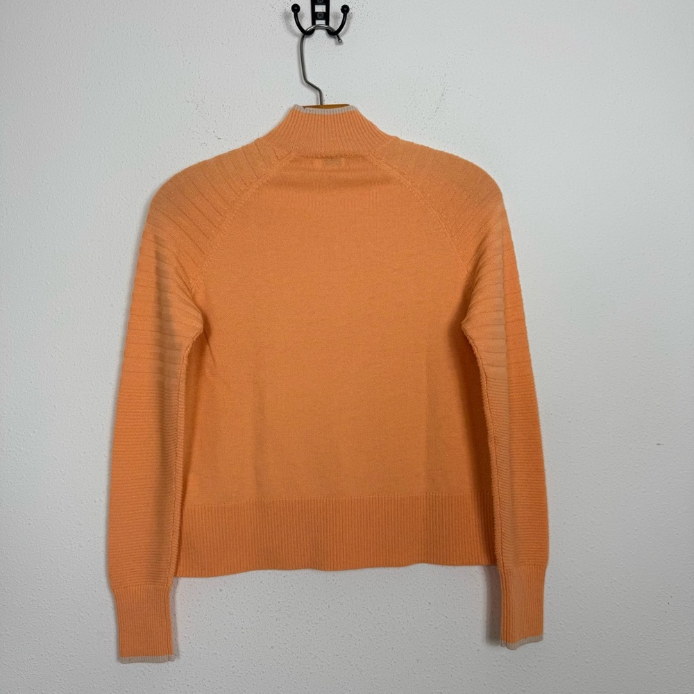 Smartwool Women's Edgewood Mock Neck Knit Sweater Orange Wool Blend XS - Picture 6 of 8